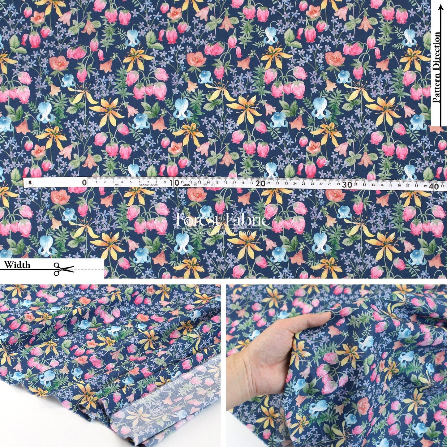 Liberty of London (Tana Lawn™ Cotton Fabric) - Hakuba - FO:REST Fabric 布恩堂Liberty fabrictana lawnjapanese fabricykk zipper