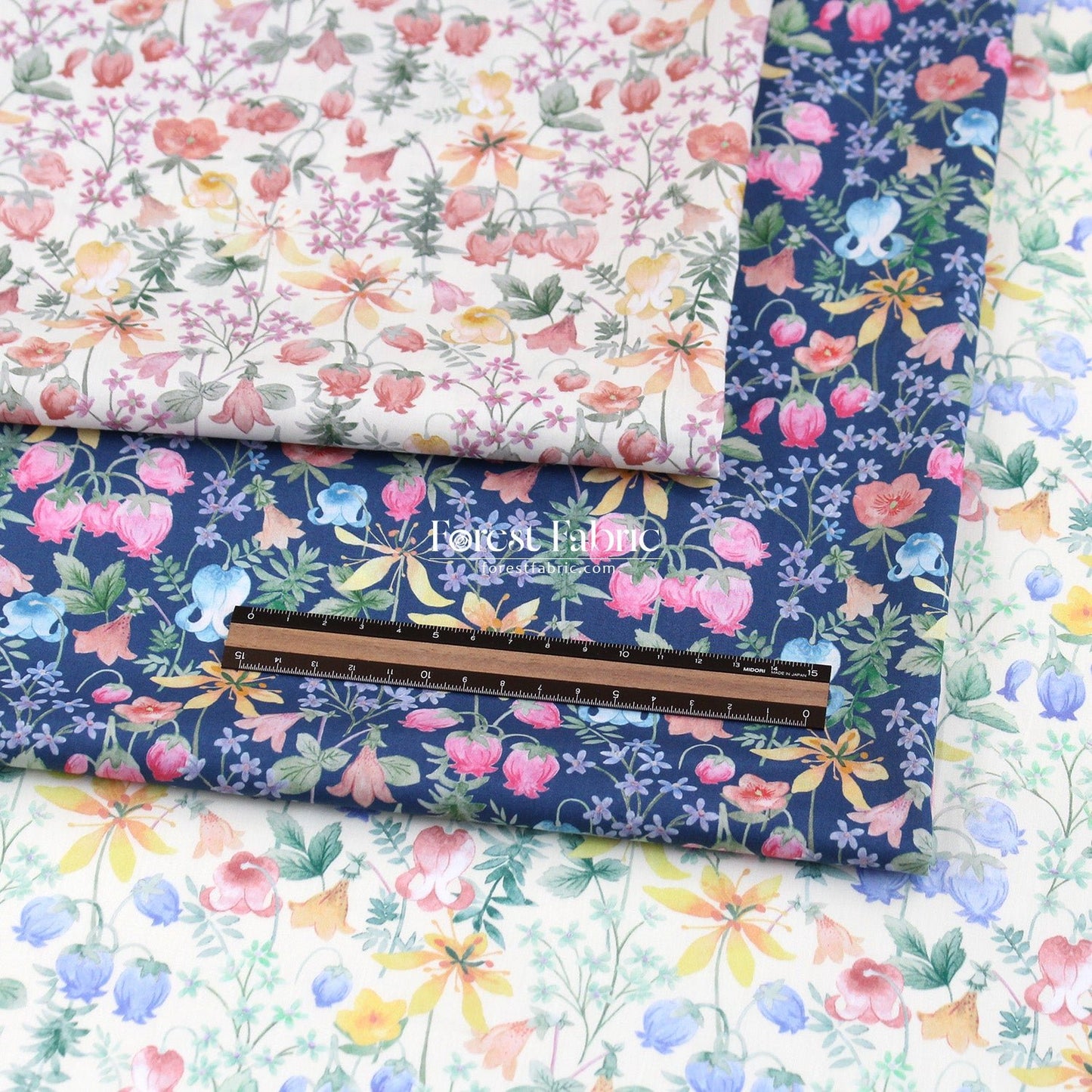 Liberty of London (Tana Lawn™ Cotton Fabric) - Hakuba - FO:REST Fabric 布恩堂Liberty fabrictana lawnjapanese fabricykk zipper