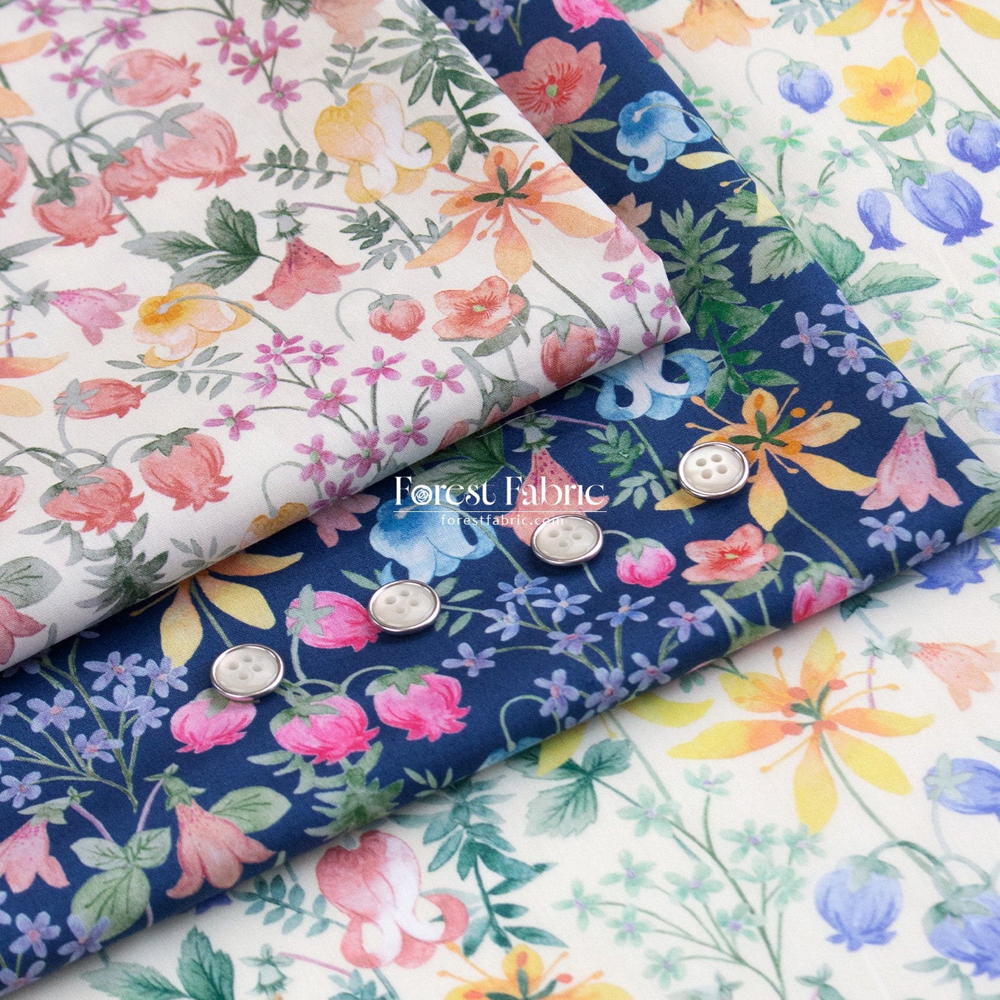 Liberty of London (Tana Lawn™ Cotton Fabric) - Hakuba - FO:REST Fabric 布恩堂Liberty fabrictana lawnjapanese fabricykk zipper