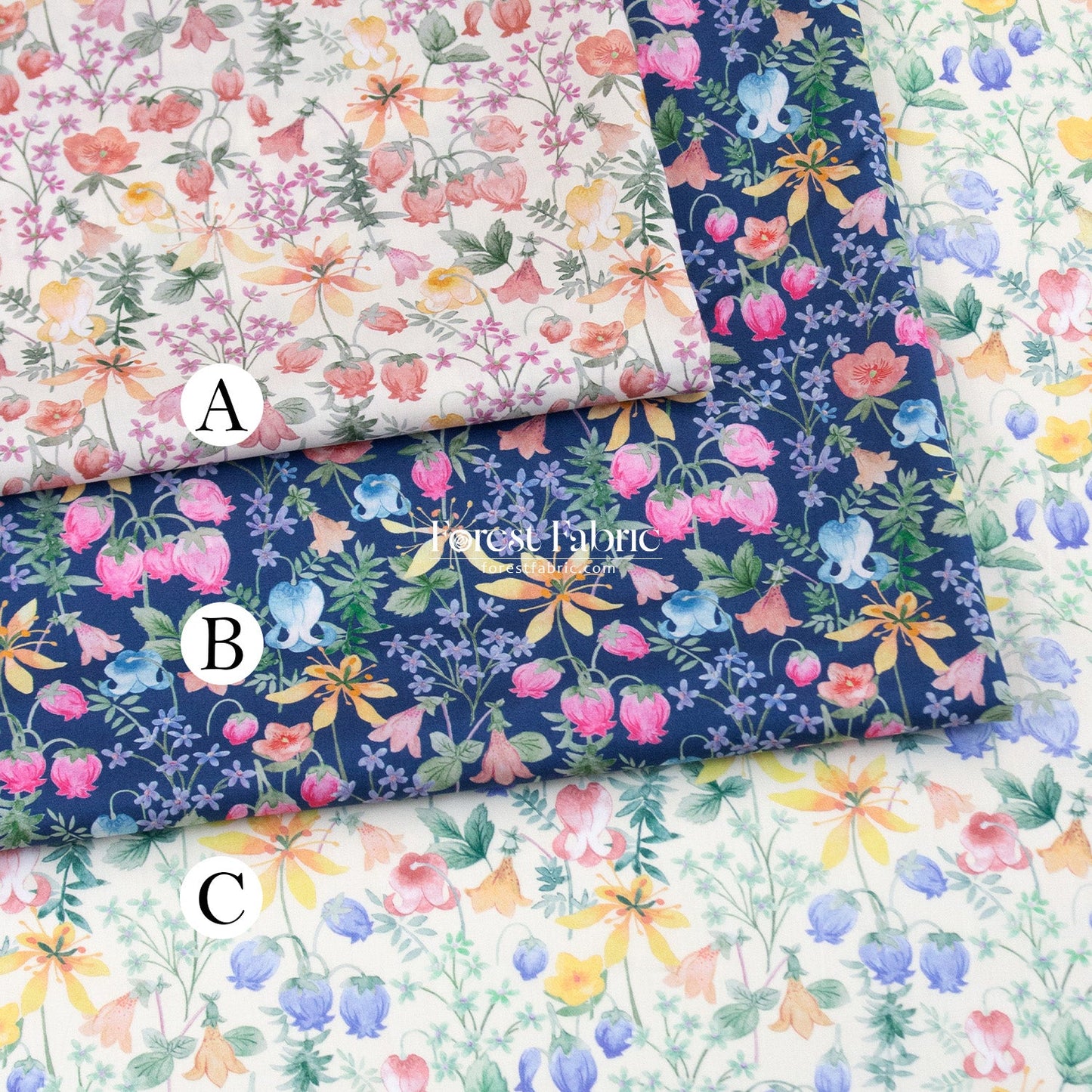 Liberty of London (Tana Lawn™ Cotton Fabric) - Hakuba - FO:REST Fabric 布恩堂Liberty fabrictana lawnjapanese fabricykk zipper