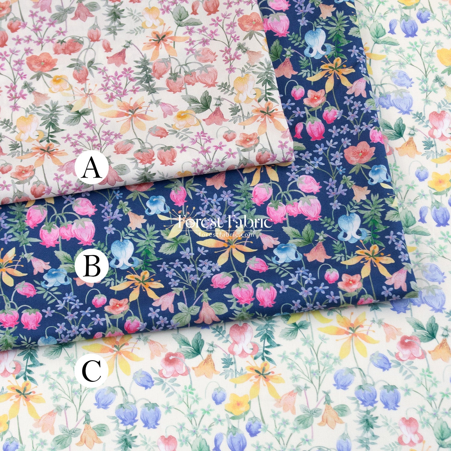 Liberty of London (Tana Lawn™ Cotton Fabric) - Hakuba - FO:REST Fabric 布恩堂Liberty fabrictana lawnjapanese fabricykk zipper