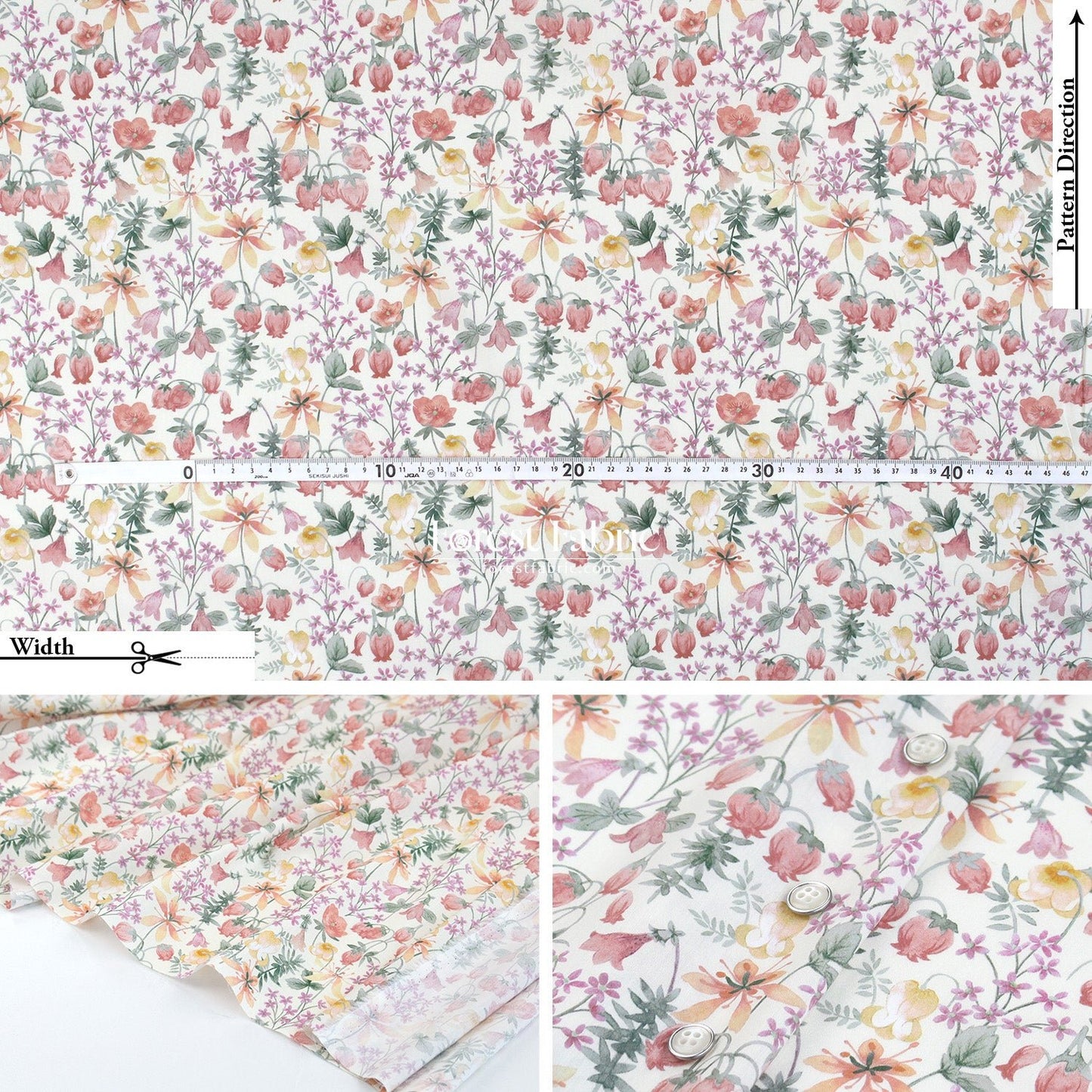 Liberty of London (Tana Lawn™ Cotton Fabric) - Hakuba - FO:REST Fabric 布恩堂Liberty fabrictana lawnjapanese fabricykk zipper