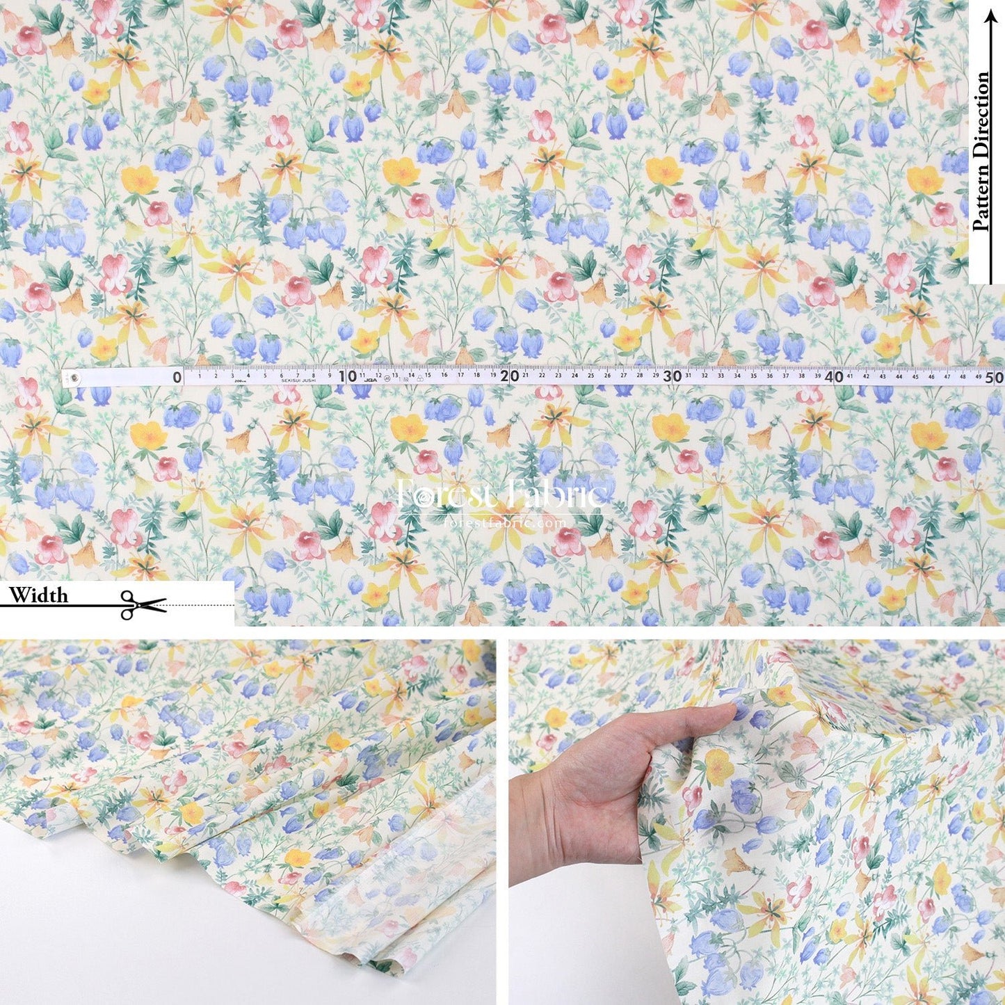 Liberty of London (Tana Lawn™ Cotton Fabric) - Hakuba - FO:REST Fabric 布恩堂Liberty fabrictana lawnjapanese fabricykk zipper
