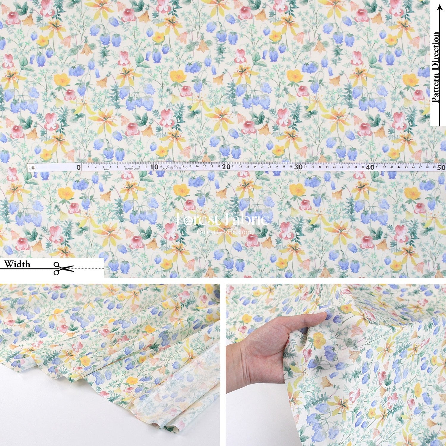 Liberty of London (Tana Lawn™ Cotton Fabric) - Hakuba - FO:REST Fabric 布恩堂Liberty fabrictana lawnjapanese fabricykk zipper
