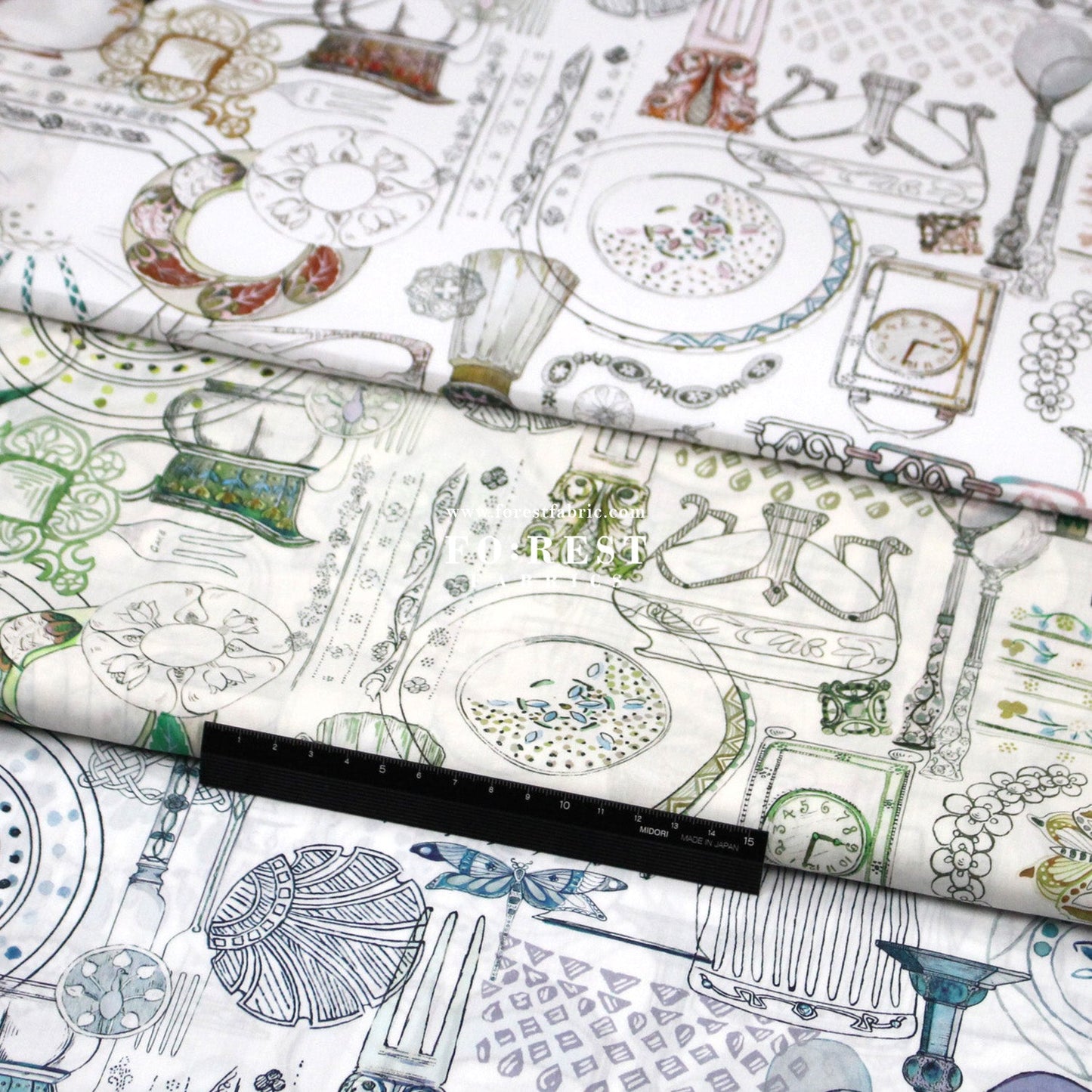 Liberty of London (Tana Lawn™ Cotton Fabric) - Handbook of Sketches - FO:REST Fabric 布恩堂Liberty fabrictana lawnjapanese fabricykk zipper