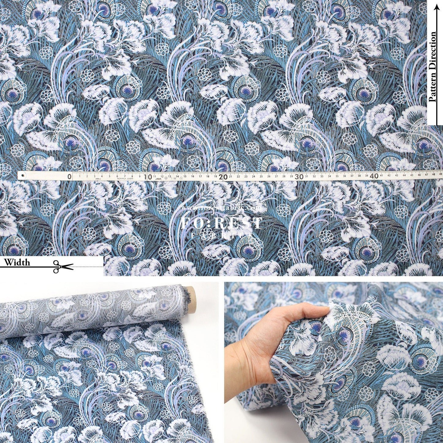 Liberty of London (Tana Lawn™ Cotton Fabric) - Hera Hana - FO:REST Fabric 布恩堂Liberty fabrictana lawnjapanese fabricykk zipper