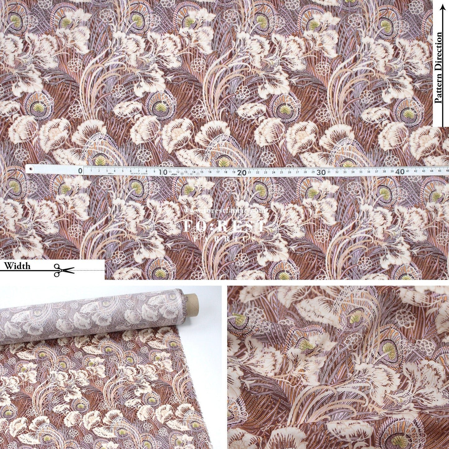 Liberty of London (Tana Lawn™ Cotton Fabric) - Hera Hana - FO:REST Fabric 布恩堂Liberty fabrictana lawnjapanese fabricykk zipper