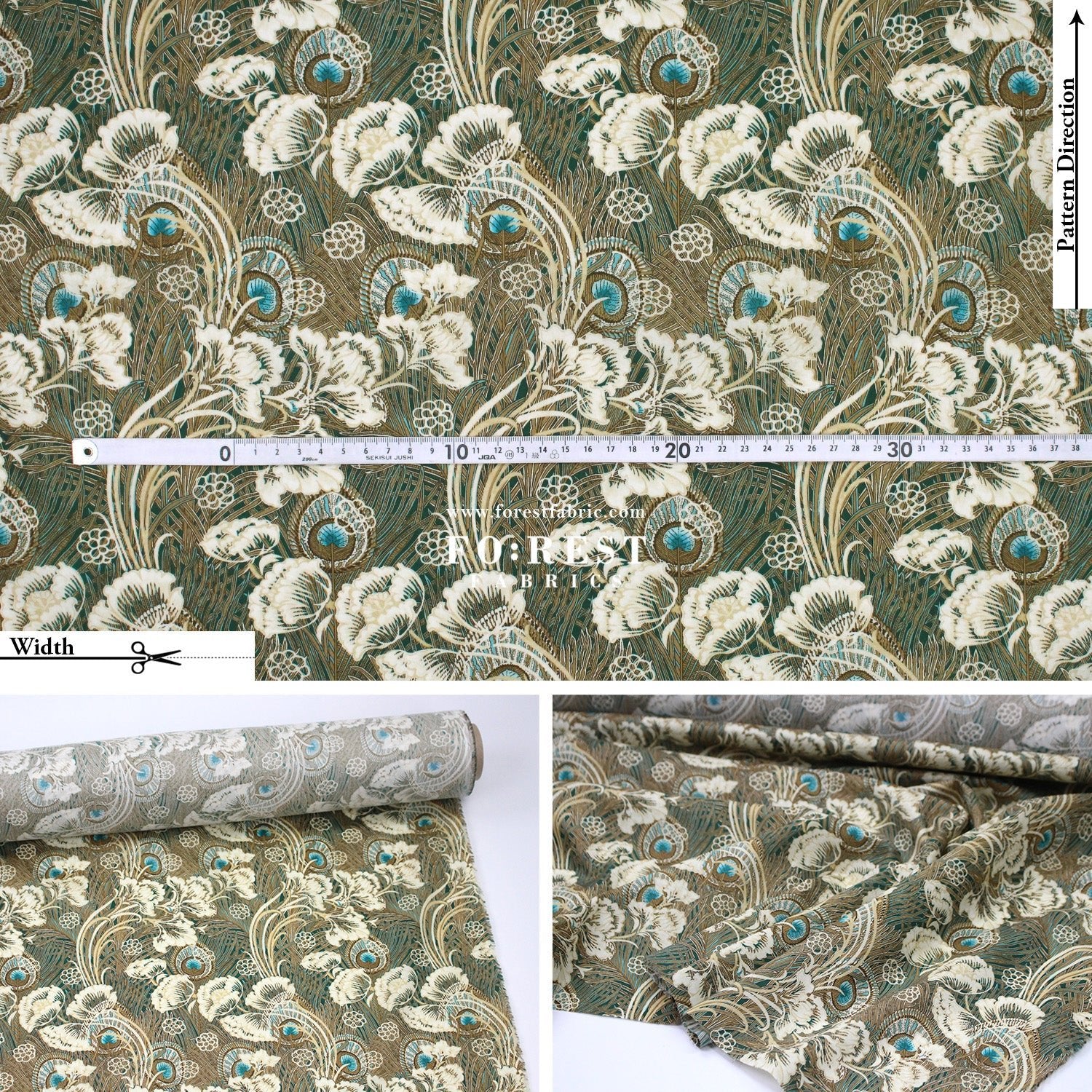 Liberty of London (Tana Lawn™ Cotton Fabric) - Hera Hana - FO:REST Fabric 布恩堂Liberty fabrictana lawnjapanese fabricykk zipper