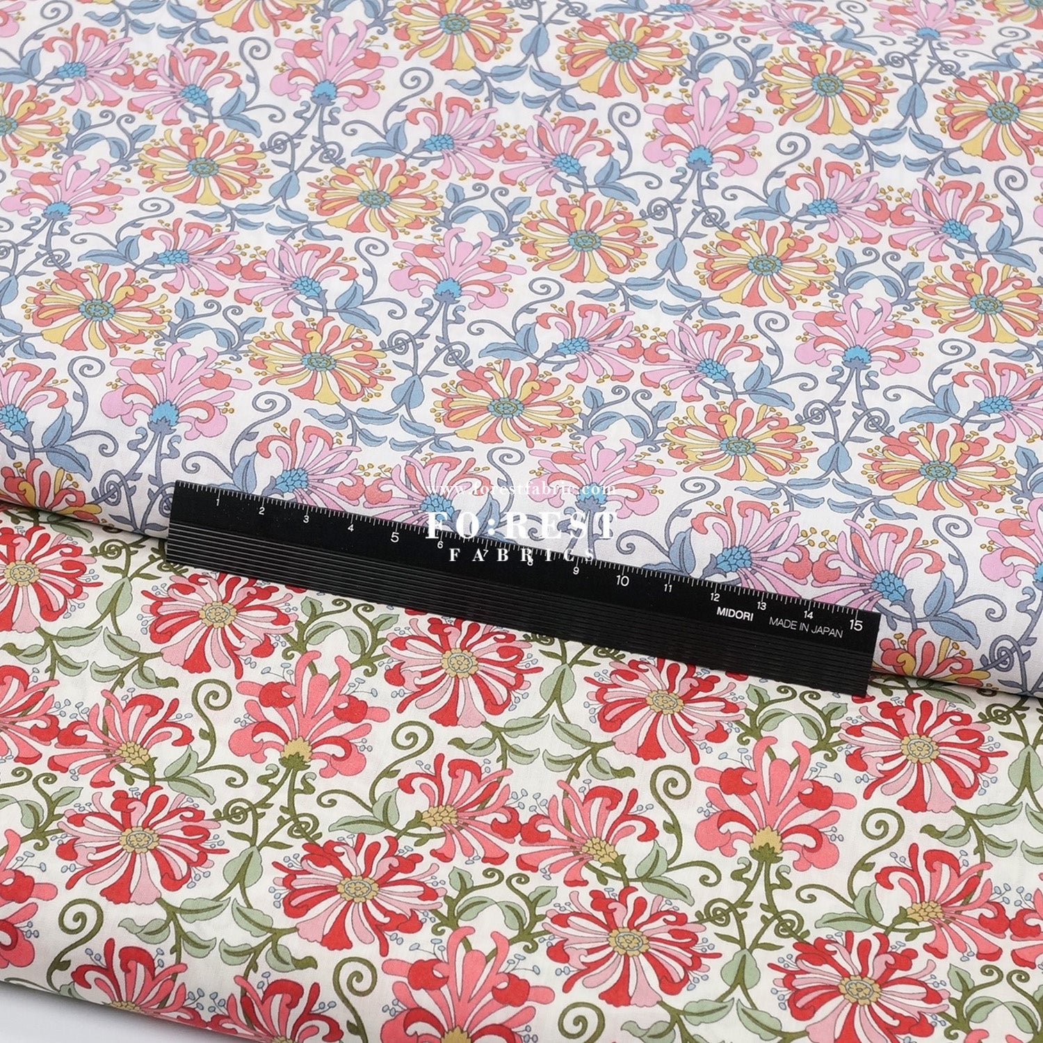 Liberty of London (Tana Lawn™ Cotton Fabric) - Honeysuckle - FO:REST Fabric 布恩堂Liberty fabrictana lawnjapanese fabricykk zipper