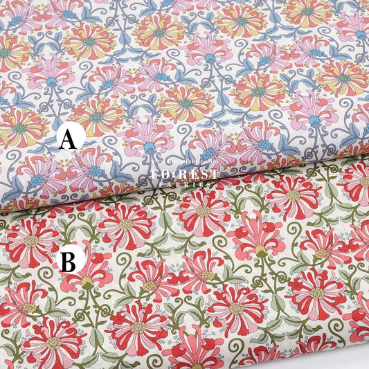 Liberty of London (Tana Lawn™ Cotton Fabric) - Honeysuckle - FO:REST Fabric 布恩堂Liberty fabrictana lawnjapanese fabricykk zipper