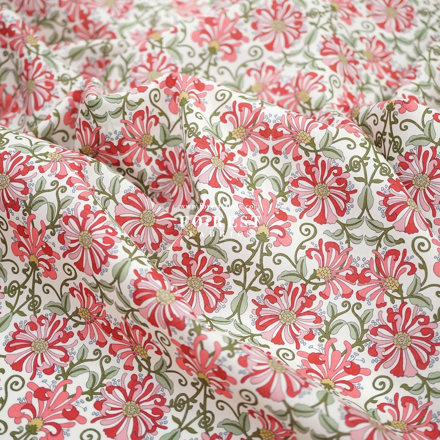 Liberty of London (Tana Lawn™ Cotton Fabric) - Honeysuckle - FO:REST Fabric 布恩堂Liberty fabrictana lawnjapanese fabricykk zipper
