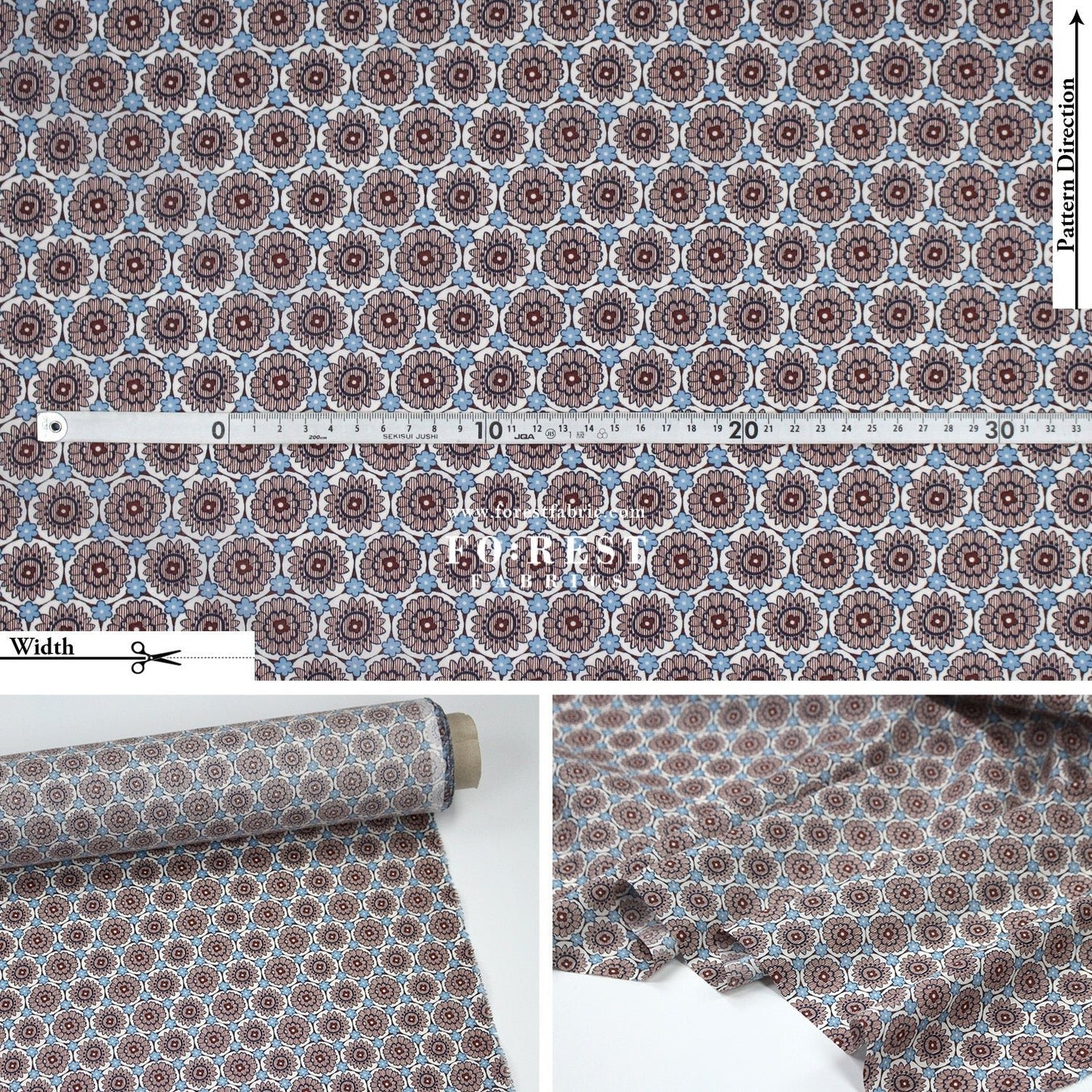 Liberty of London (Tana Lawn™ Cotton Fabric) - Inez Mio - FO:REST Fabric 布恩堂Liberty fabrictana lawnjapanese fabricykk zipper