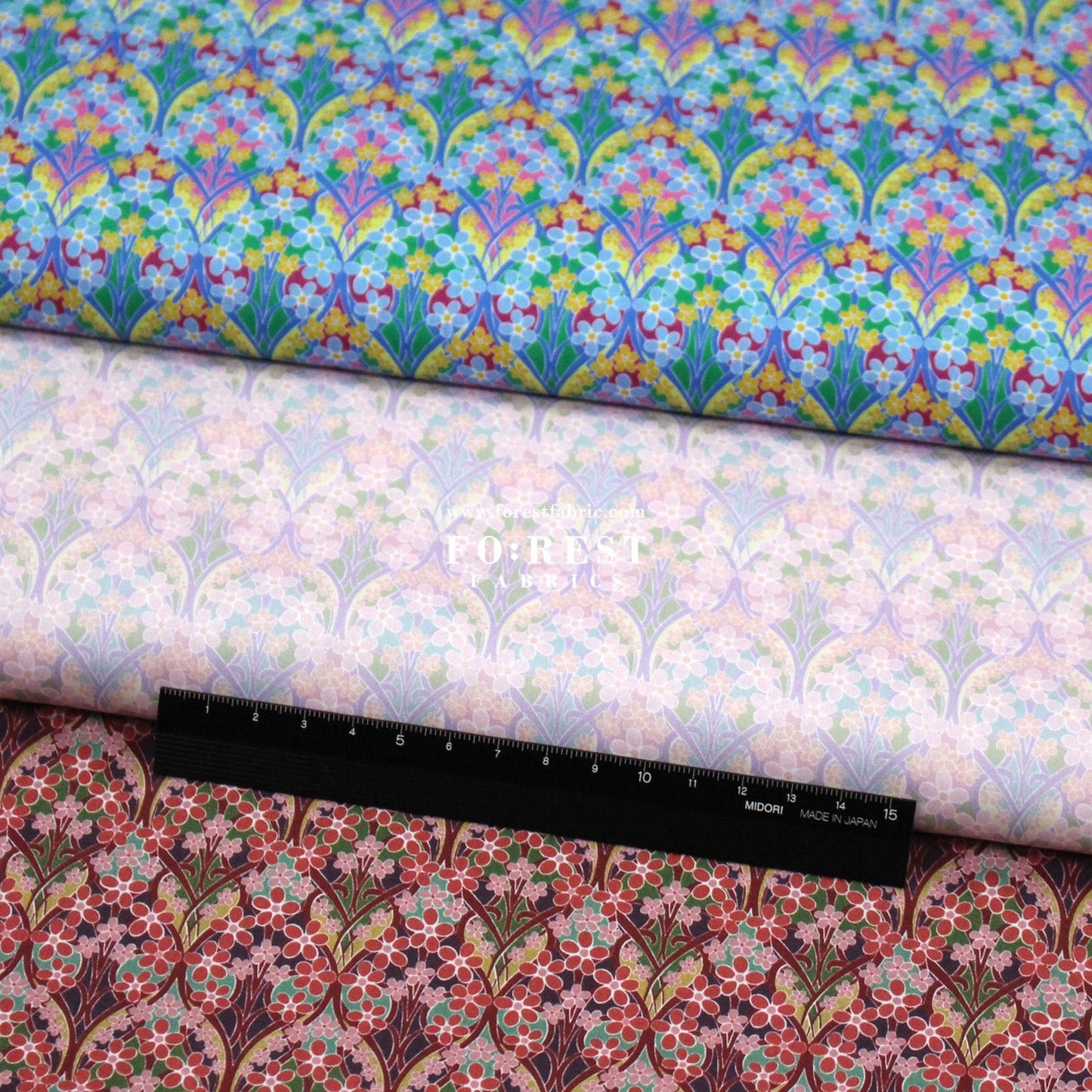 Liberty of London (Tana Lawn™ Cotton Fabric) - Iona Flower - FO:REST Fabric 布恩堂Liberty fabrictana lawnjapanese fabricykk zipper