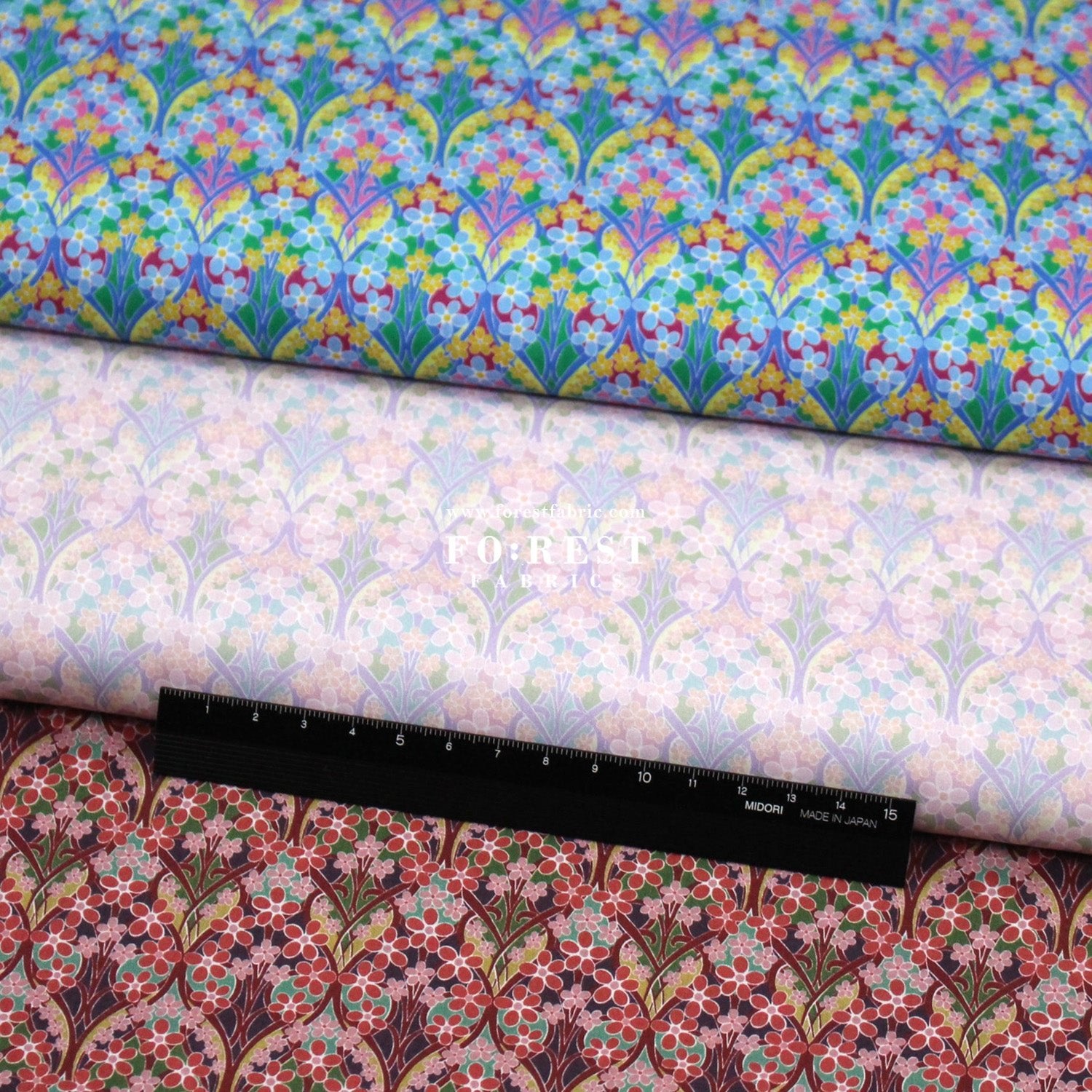 Liberty of London (Tana Lawn™ Cotton Fabric) - Iona Flower - FO:REST Fabric 布恩堂Liberty fabrictana lawnjapanese fabricykk zipper