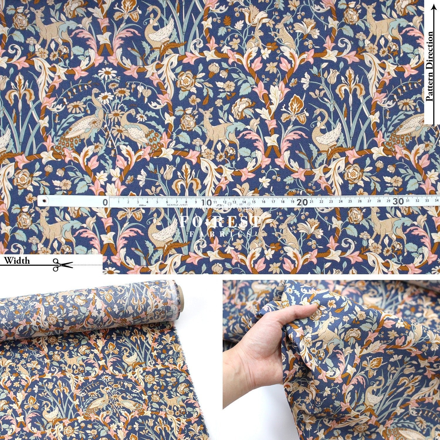 Liberty of London (Tana Lawn™ Cotton Fabric) - Joan - FO:REST Fabric 布恩堂Liberty fabrictana lawnjapanese fabricykk zipper