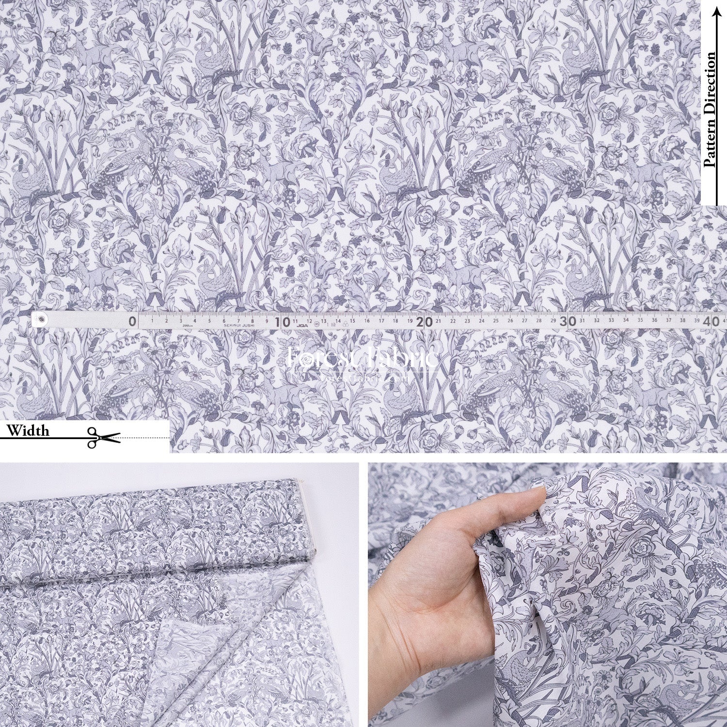 Liberty of London (Tana Lawn™ Cotton Fabric) - Joans Seasons - FO:REST Fabric 布恩堂Liberty fabrictana lawnjapanese fabricykk zipper
