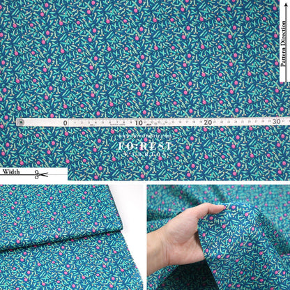 Liberty of London (Tana Lawn™ Cotton Fabric) - Joyous Juniper - FO:REST Fabric 布恩堂Liberty fabrictana lawnjapanese fabricykk zipper