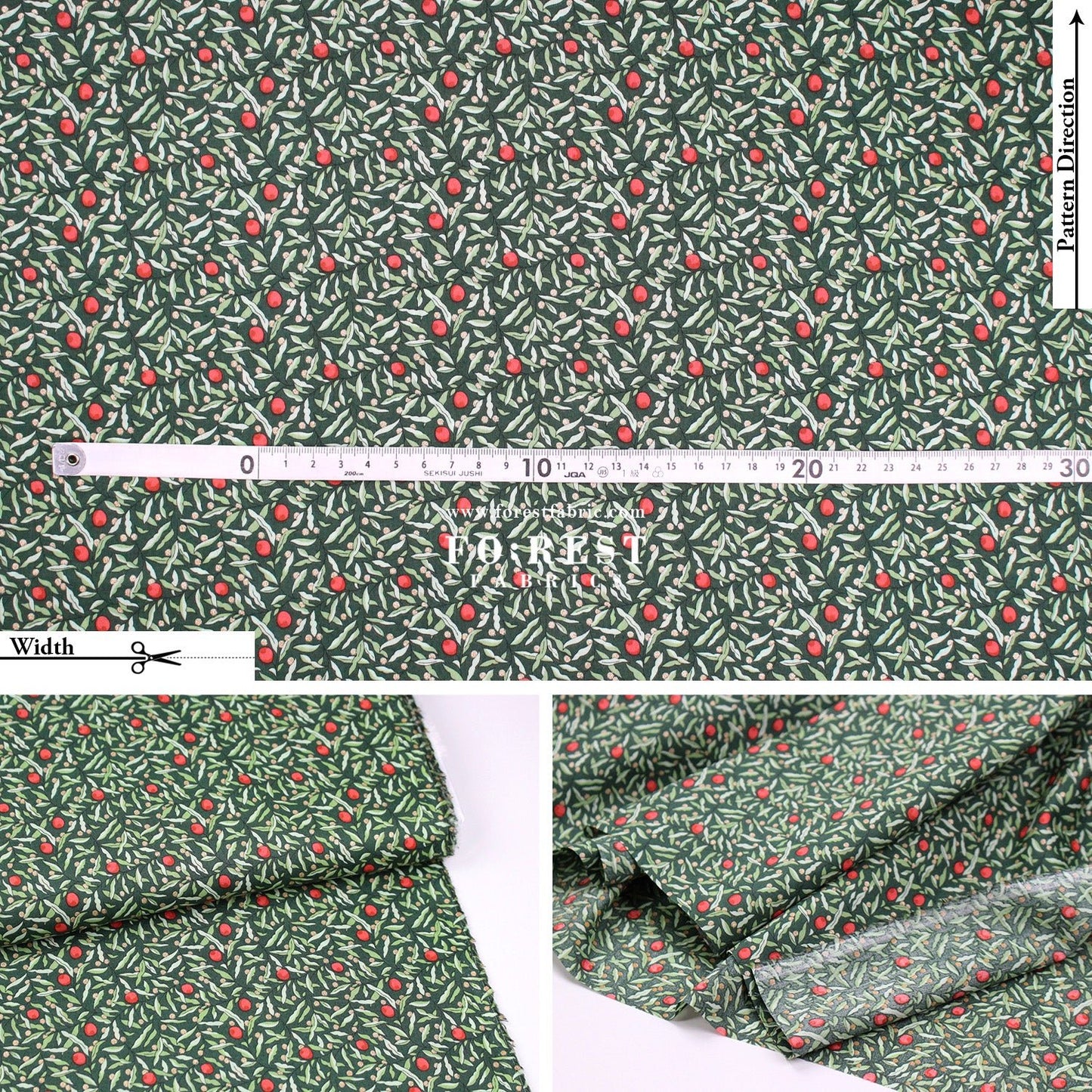 Liberty of London (Tana Lawn™ Cotton Fabric) - Joyous Juniper - FO:REST Fabric 布恩堂Liberty fabrictana lawnjapanese fabricykk zipper