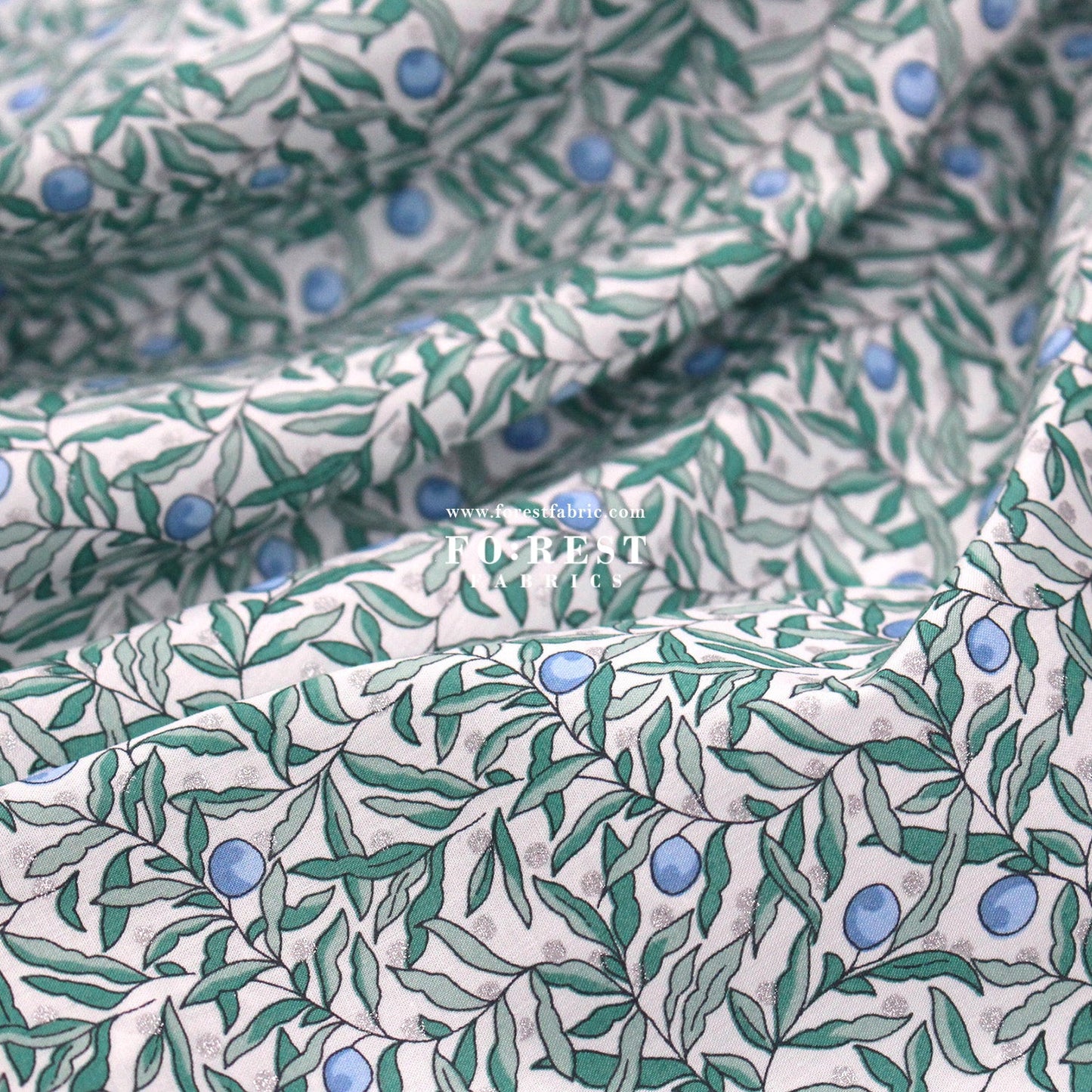 Liberty of London (Tana Lawn™ Cotton Fabric) - Joyous Juniper - FO:REST Fabric 布恩堂Liberty fabrictana lawnjapanese fabricykk zipper