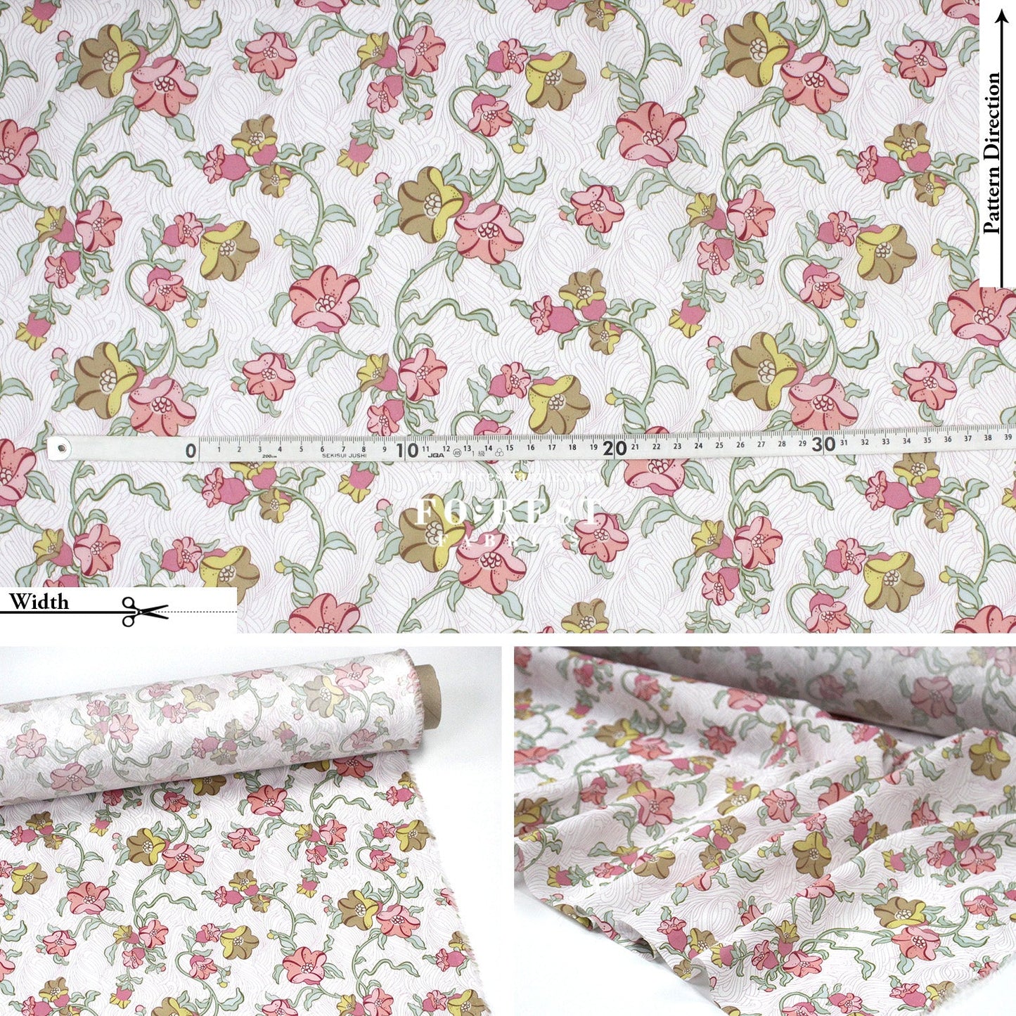 Liberty of London (Tana Lawn™ Cotton Fabric) - Judy Jane - FO:REST Fabric 布恩堂Liberty fabrictana lawnjapanese fabricykk zipper