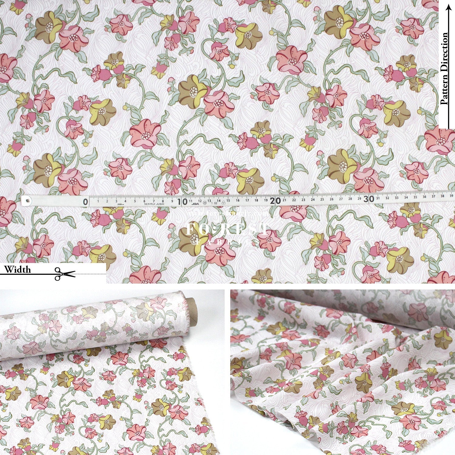 Liberty of London (Tana Lawn™ Cotton Fabric) - Judy Jane - FO:REST Fabric 布恩堂Liberty fabrictana lawnjapanese fabricykk zipper