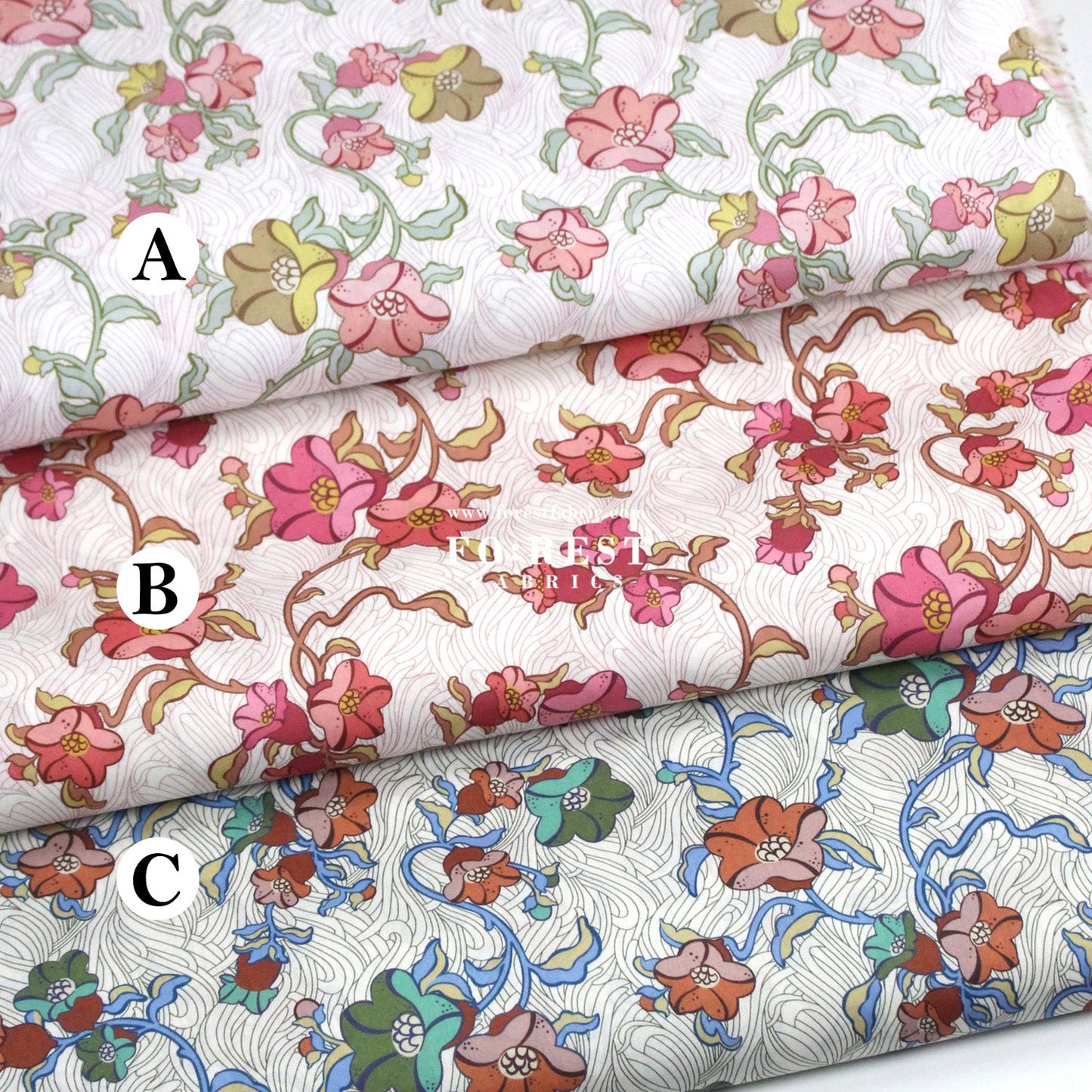 Liberty of London (Tana Lawn™ Cotton Fabric) - Judy Jane - FO:REST Fabric 布恩堂Liberty fabrictana lawnjapanese fabricykk zipper