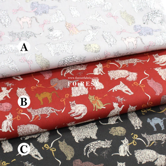 Liberty of London (Tana Lawn™ Cotton Fabric) - Koh & Eito cats - FO:REST Fabric 布恩堂Liberty fabrictana lawnjapanese fabricykk zipper