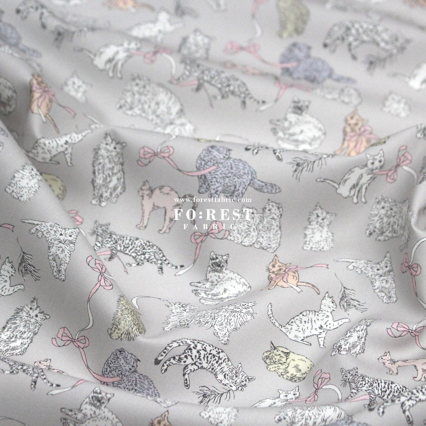 Liberty of London (Tana Lawn™ Cotton Fabric) - Koh & Eito cats - FO:REST Fabric 布恩堂Liberty fabrictana lawnjapanese fabricykk zipper