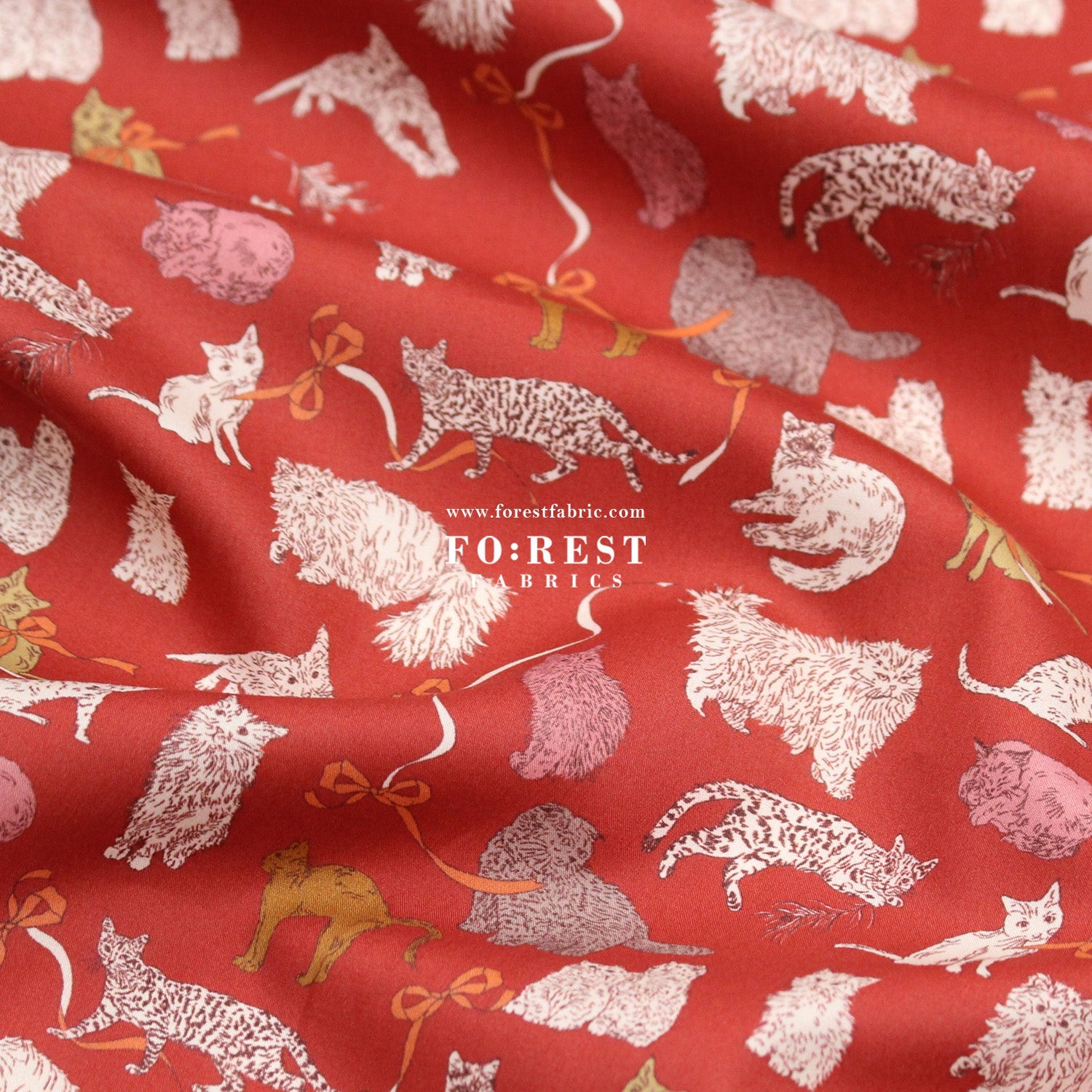 Liberty of London (Tana Lawn™ Cotton Fabric) - Koh & Eito cats - FO:REST Fabric 布恩堂Liberty fabrictana lawnjapanese fabricykk zipper