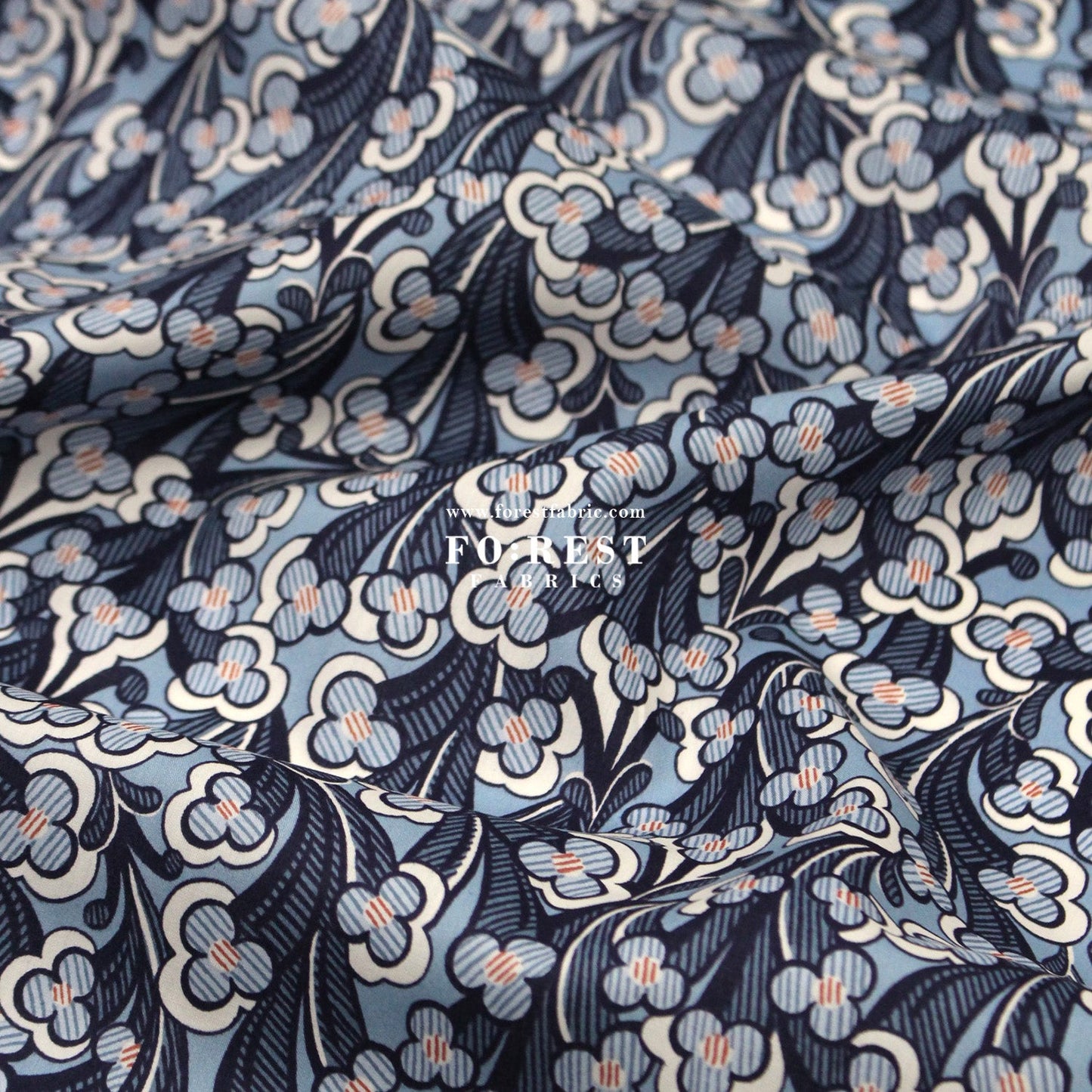 Liberty of London (Tana Lawn™ Cotton Fabric) - Laith - FO:REST Fabric 布恩堂Liberty fabrictana lawnjapanese fabricykk zipper