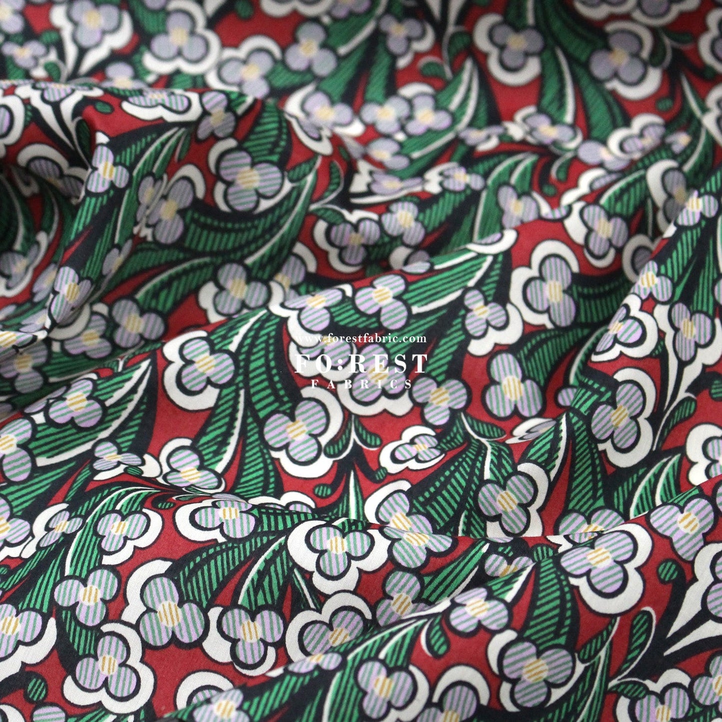 Liberty of London (Tana Lawn™ Cotton Fabric) - Laith - FO:REST Fabric 布恩堂Liberty fabrictana lawnjapanese fabricykk zipper