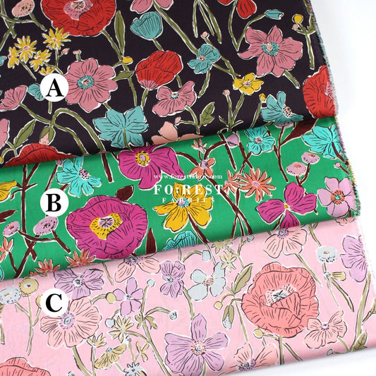 Liberty of London (Tana Lawn™ Cotton Fabric) - Louie's Meadow - FO:REST Fabric 布恩堂Liberty fabrictana lawnjapanese fabricykk zipper