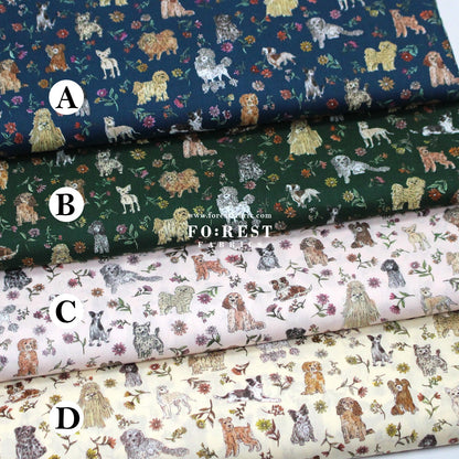 Liberty of London (Tana Lawn™ Cotton Fabric) - Mal's Pals Dogs - FO:REST Fabric 布恩堂Liberty fabrictana lawnjapanese fabricykk zipper
