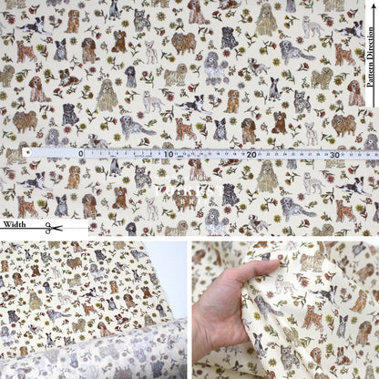 Liberty of London (Tana Lawn™ Cotton Fabric) - Mal's Pals Dogs - FO:REST Fabric 布恩堂Liberty fabrictana lawnjapanese fabricykk zipper