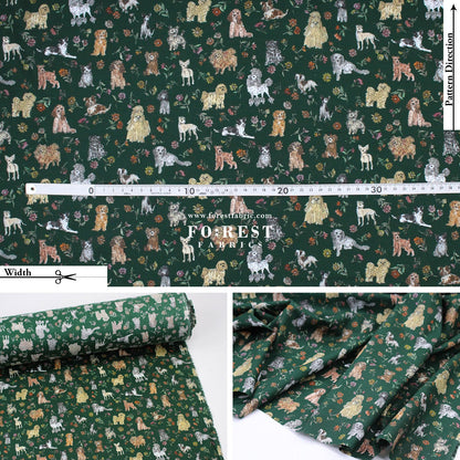 Liberty of London (Tana Lawn™ Cotton Fabric) - Mal's Pals Dogs - FO:REST Fabric 布恩堂Liberty fabrictana lawnjapanese fabricykk zipper