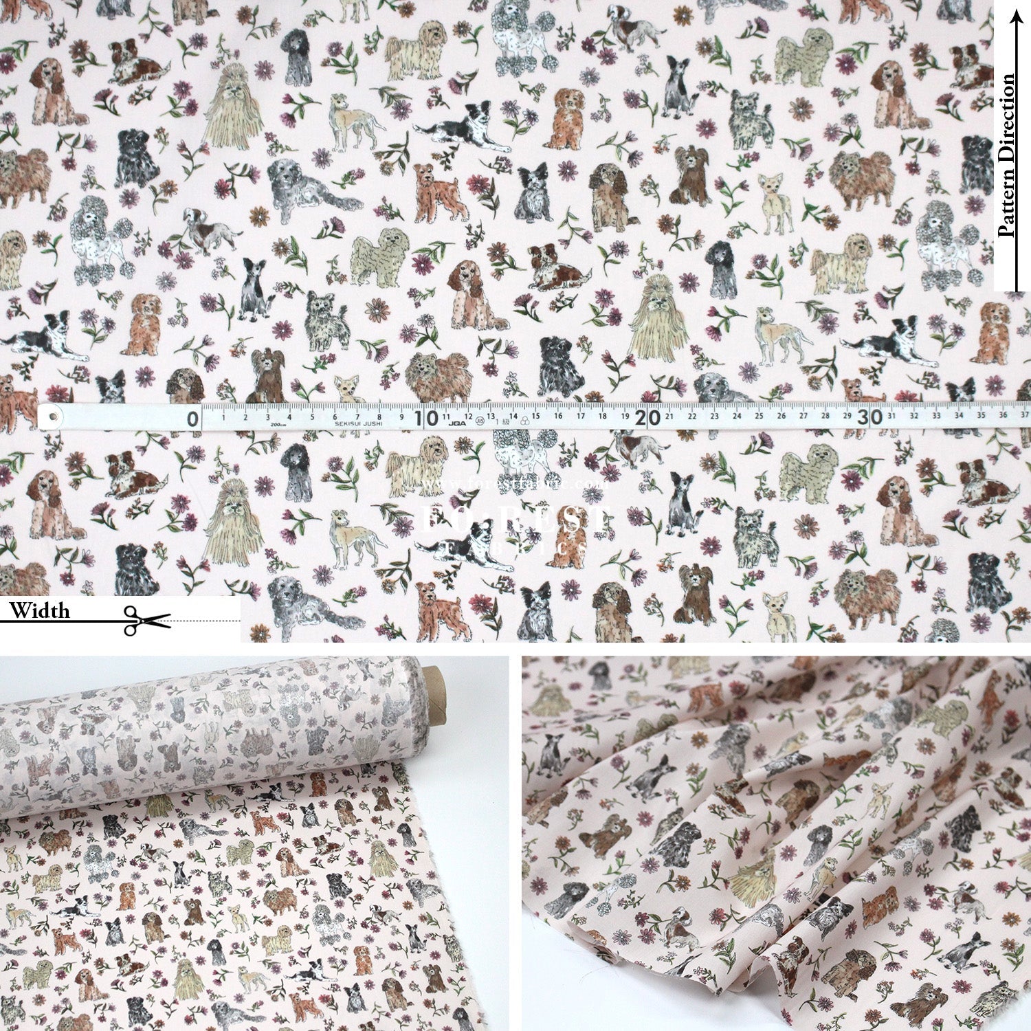 Liberty of London (Tana Lawn™ Cotton Fabric) - Mal's Pals Dogs - FO:REST Fabric 布恩堂Liberty fabrictana lawnjapanese fabricykk zipper