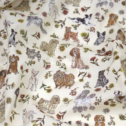 Liberty of London (Tana Lawn™ Cotton Fabric) - Mal's Pals Dogs - FO:REST Fabric 布恩堂Liberty fabrictana lawnjapanese fabricykk zipper