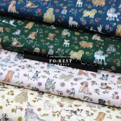 Liberty of London (Tana Lawn™ Cotton Fabric) - Mal's Pals Dogs - FO:REST Fabric 布恩堂Liberty fabrictana lawnjapanese fabricykk zipper