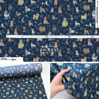 Liberty of London (Tana Lawn™ Cotton Fabric) - Mal's Pals Dogs - FO:REST Fabric 布恩堂Liberty fabrictana lawnjapanese fabricykk zipper