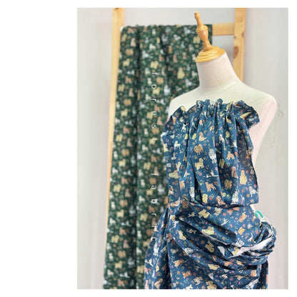 Liberty of London (Tana Lawn™ Cotton Fabric) - Mal's Pals Dogs - FO:REST Fabric 布恩堂Liberty fabrictana lawnjapanese fabricykk zipper