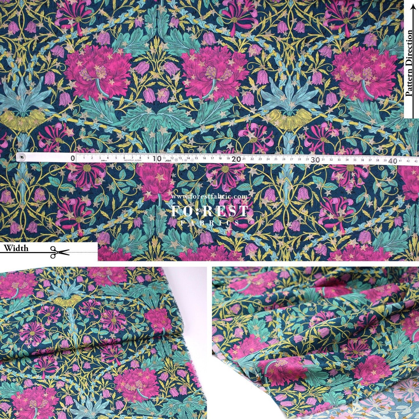 Liberty of London (Tana Lawn™ Cotton Fabric) - March Sparkle - FO:REST Fabric 布恩堂Liberty fabrictana lawnjapanese fabricykk zipper
