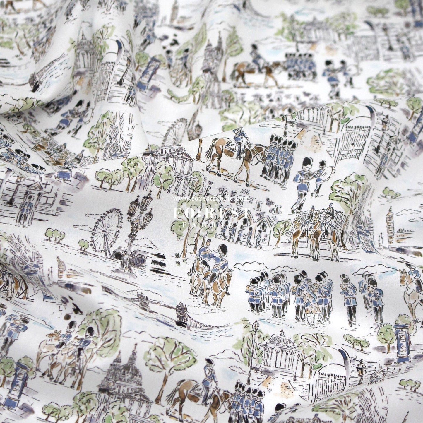 Liberty of London (Tana Lawn™ Cotton Fabric) - Marv's March - FO:REST Fabric 布恩堂Liberty fabrictana lawnjapanese fabricykk zipper