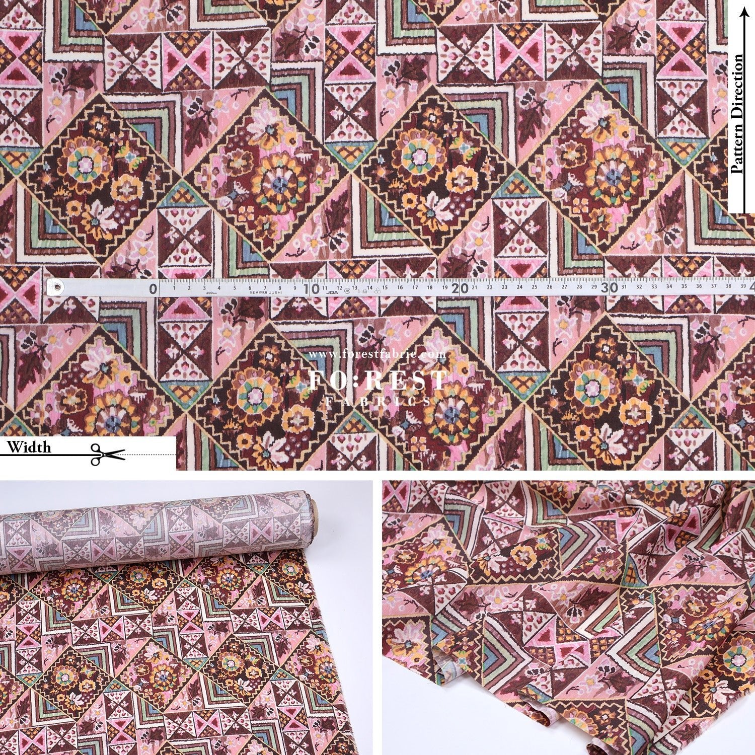 Liberty of London (Tana Lawn™ Cotton Fabric) - Maximalist - FO:REST Fabric 布恩堂Liberty fabrictana lawnjapanese fabricykk zipper