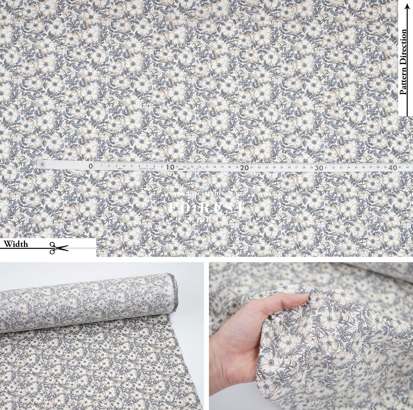 Liberty of London (Tana Lawn™ Cotton Fabric) - May Morris - FO:REST Fabric 布恩堂Liberty fabrictana lawnjapanese fabricykk zipper