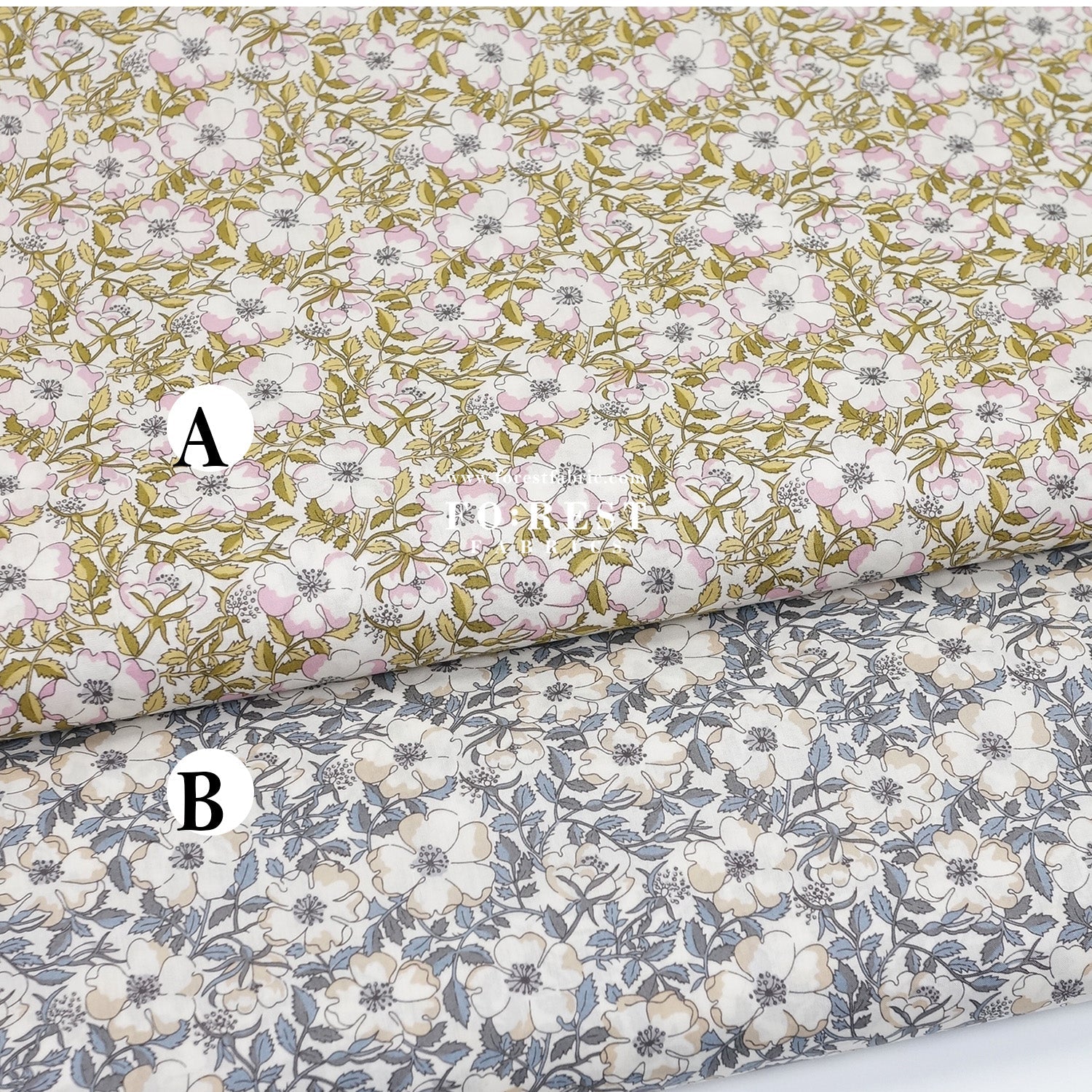 Liberty of London (Tana Lawn™ Cotton Fabric) - May Morris - FO:REST Fabric 布恩堂Liberty fabrictana lawnjapanese fabricykk zipper
