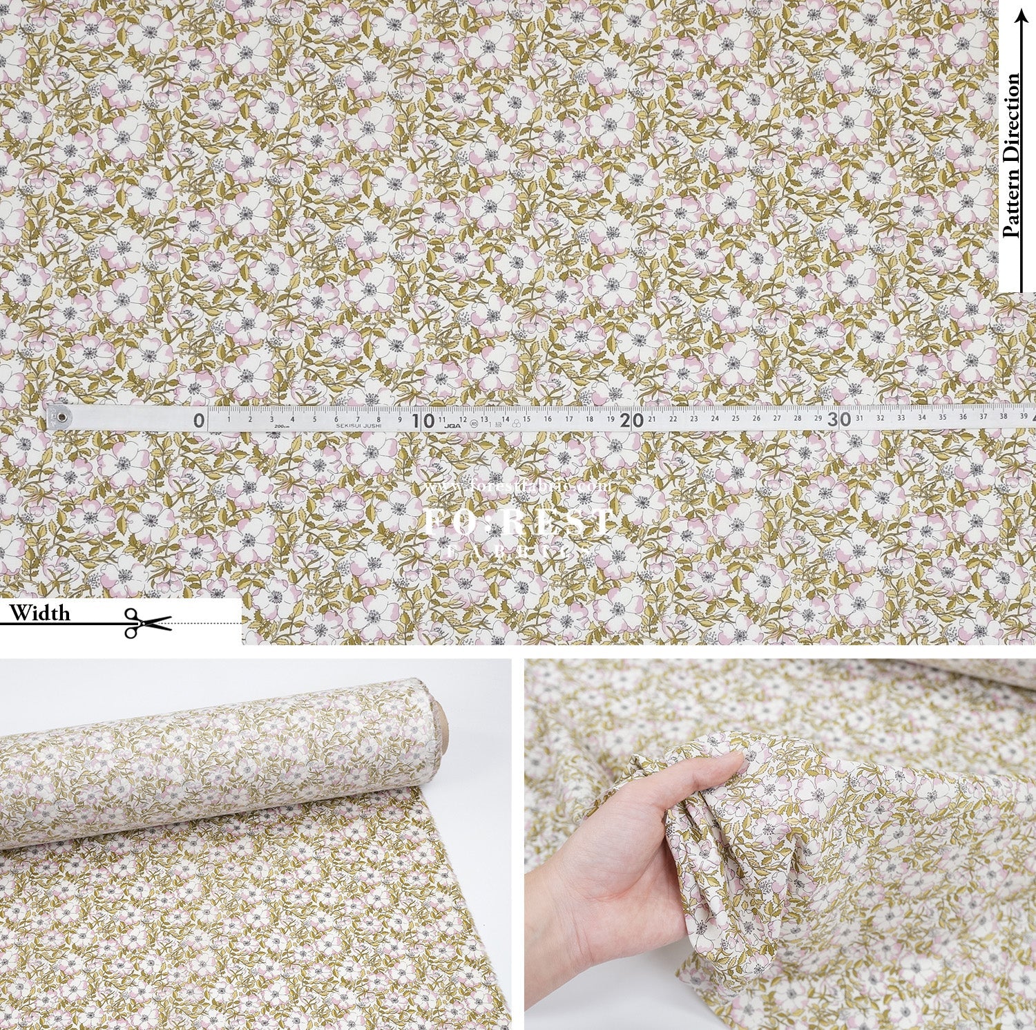 Liberty of London (Tana Lawn™ Cotton Fabric) - May Morris - FO:REST Fabric 布恩堂Liberty fabrictana lawnjapanese fabricykk zipper