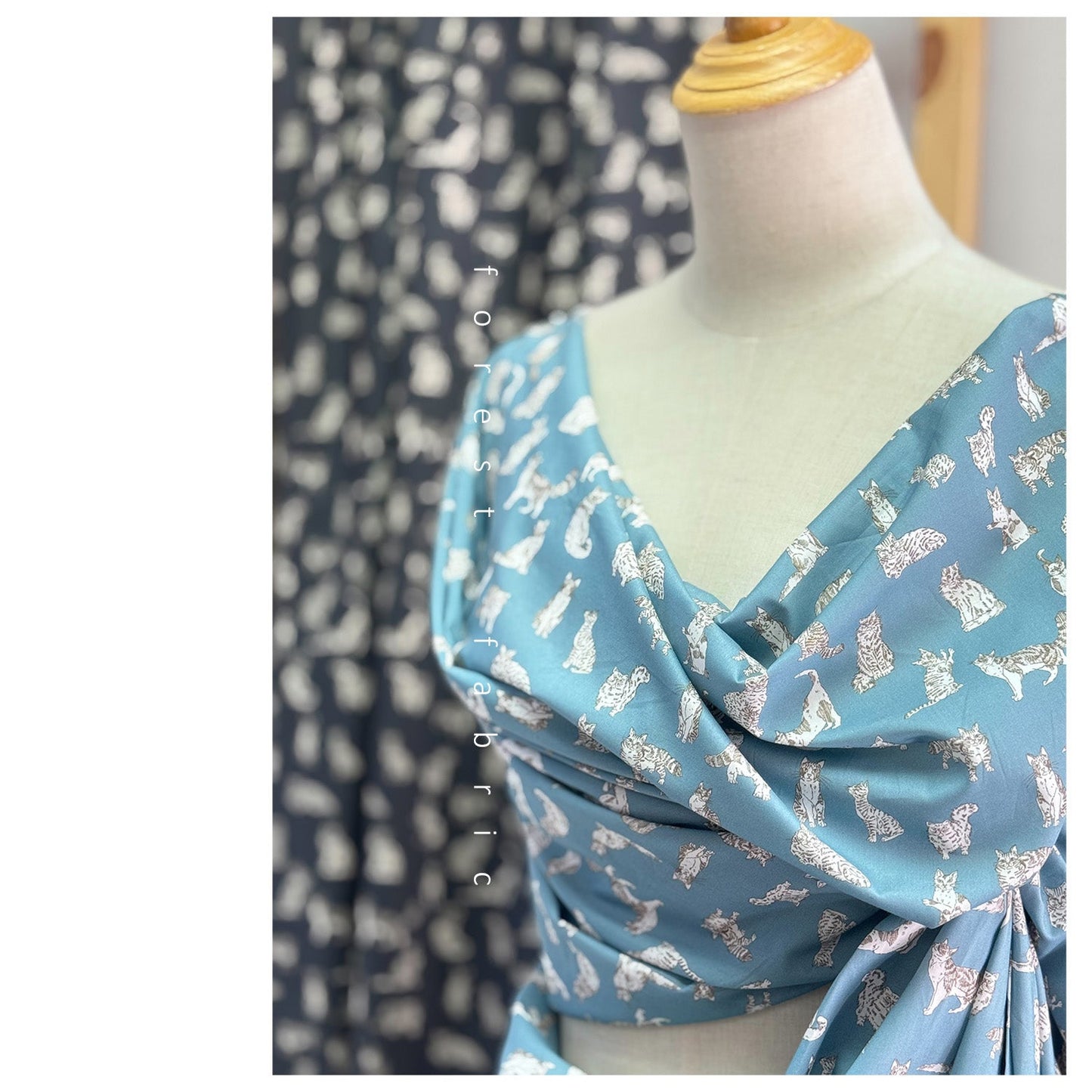Liberty of London (Tana Lawn™ Cotton Fabric) - Meow Cats - FO:REST Fabric 布恩堂Liberty fabrictana lawnjapanese fabricykk zipper