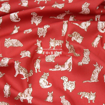 Liberty of London (Tana Lawn™ Cotton Fabric) - Meow Cats - FO:REST Fabric 布恩堂Liberty fabrictana lawnjapanese fabricykk zipper