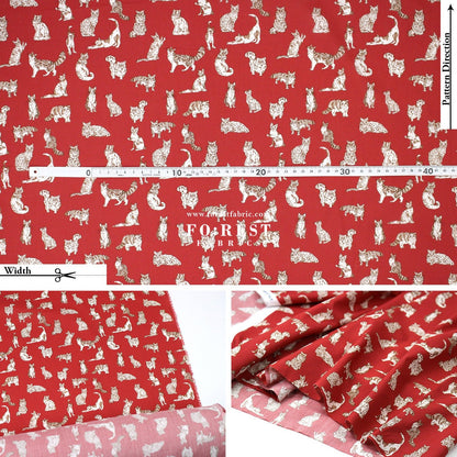 Liberty of London (Tana Lawn™ Cotton Fabric) - Meow Cats - FO:REST Fabric 布恩堂Liberty fabrictana lawnjapanese fabricykk zipper