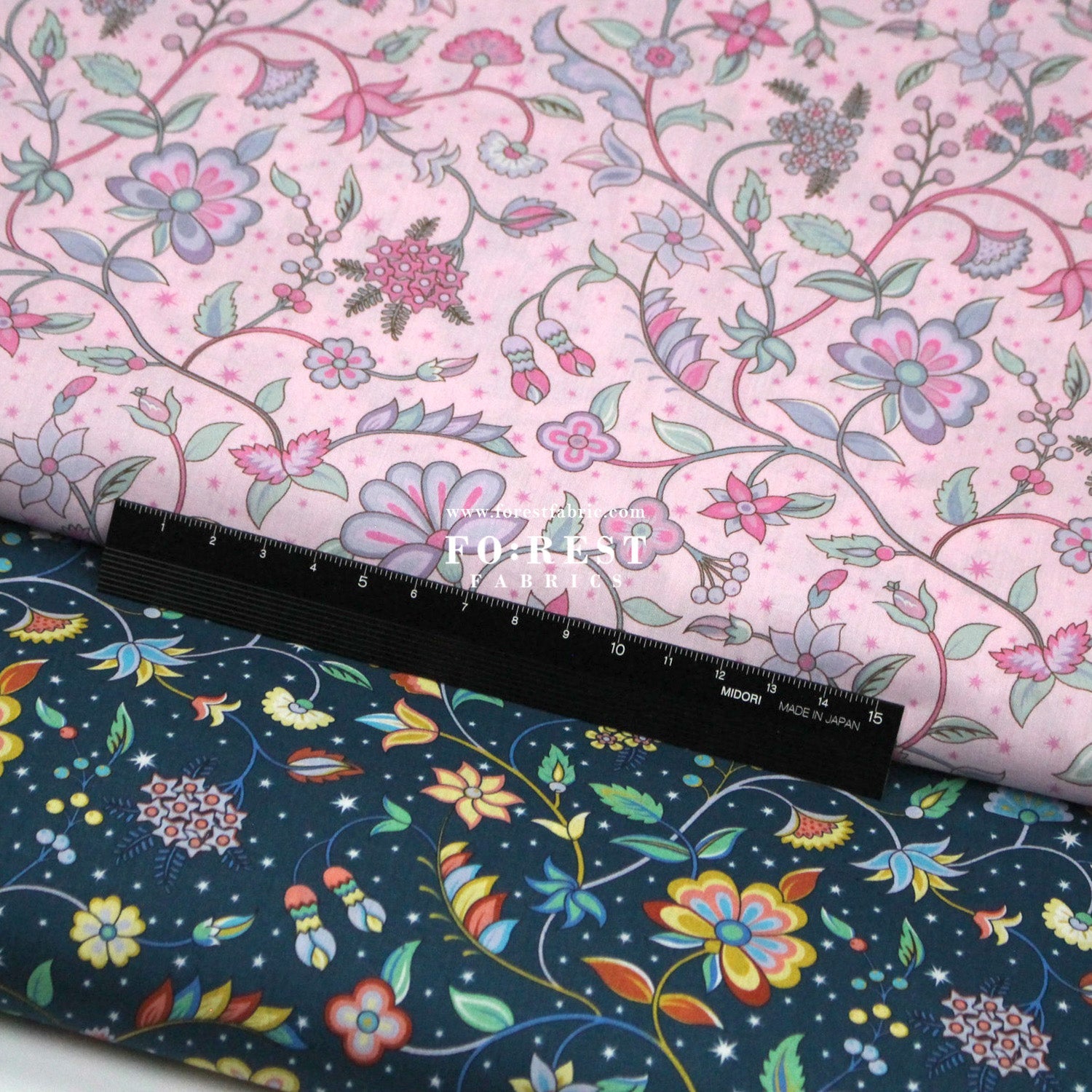 Liberty of London (Tana Lawn™ Cotton Fabric) - Midnight Vine - FO:REST Fabric 布恩堂Liberty fabrictana lawnjapanese fabricykk zipper